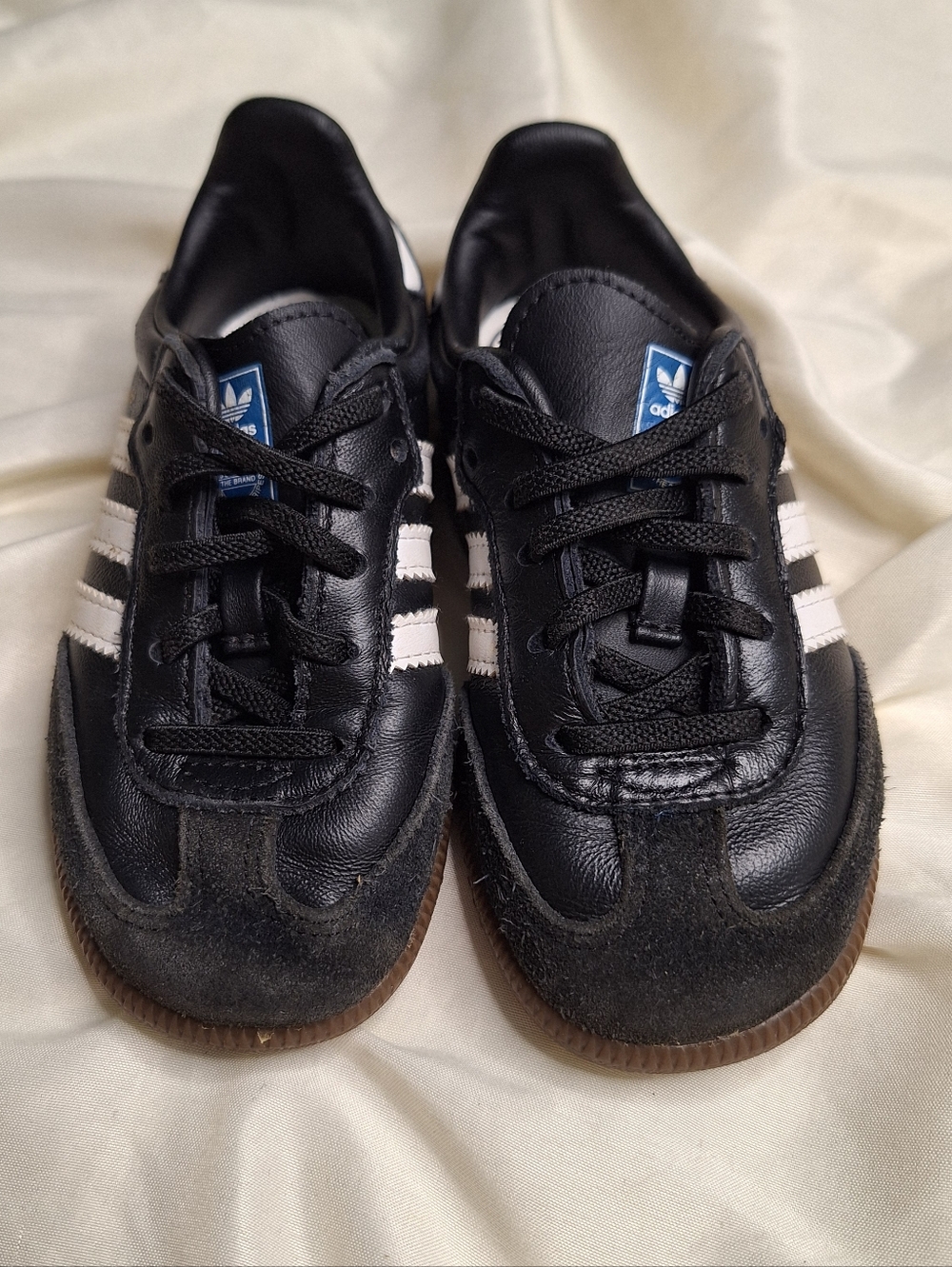 ADIDAS Samba Ortholite Toddler Kids Sneakers in Black & White Size 8.5